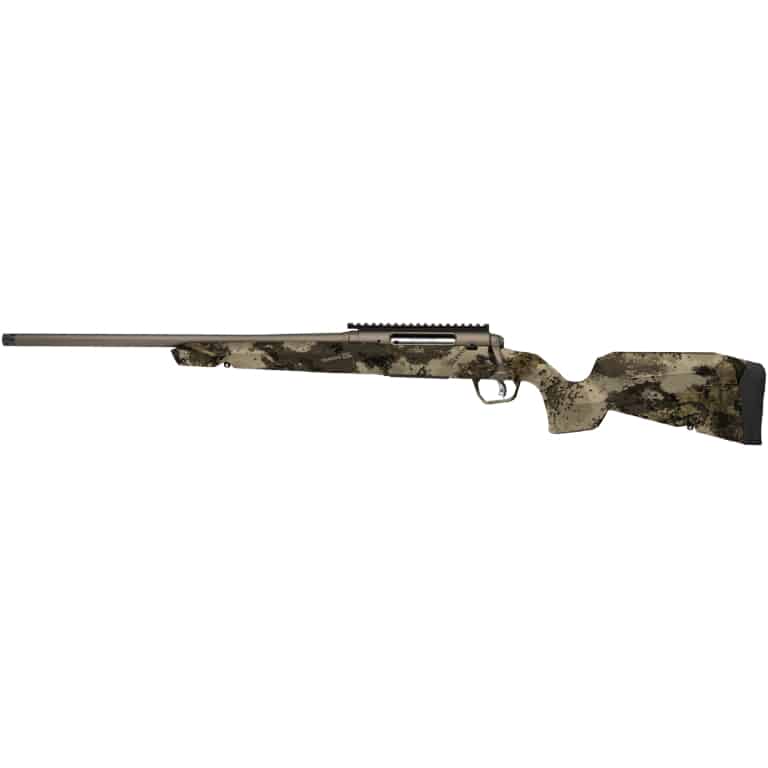 Savage Axis 2 Pro Western .308 Win 20in Left-Hand bolt-action rifle in Gun Metal Bronze Cerakote and Western camo stock