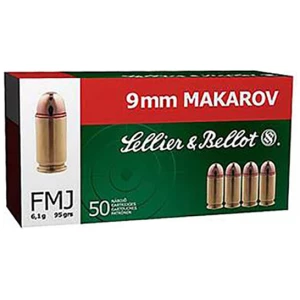 Sellier & Bellot 9x18 Makarov 95gr FMJ 50-round box