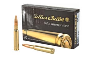 Sellier & Bellot 7x57mm Mauser 140gr FMJ rifle ammunition box, 20 rounds