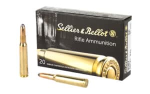 Sellier & Bellot 7x57mm 140gr Soft Point rifle ammunition box, 20 rounds
