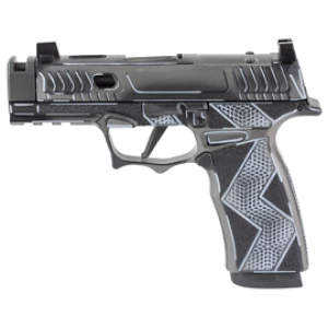 Sig Sauer XMacro Komodo Anime Series P365X 9mm pistol with compensated barrel and night sights