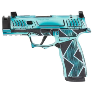 Sig Sauer SCT Anime Macro P365X 9mm blue and black anime Cerakote finish