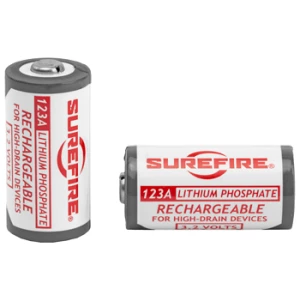 SureFire SFLFP123 123A rechargeable batteries two-pack