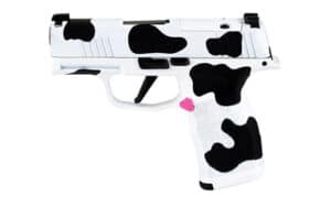 Sig Sauer P365X 9mm 3.1-inch pistol in cow print Skydas Cerakote finish