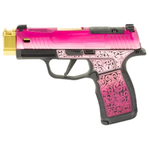 SIG Sauer P365X Lady Bug Cerakote 9mm pistol with XSeries grip and 12-round magazine
