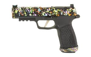 Sig Sauer P365 Fuse P365XF 9mm with 80s Retro Neon Splatter Cerakote finish