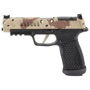 Sig Sauer P365 FUSE 9mm pistol with SkyDas Chocolate Chip DS Camo Cerakote and fiber optic sights