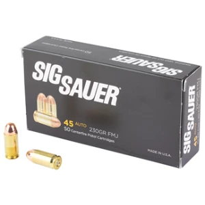 Sig Sauer Elite Ball 45 ACP 230 gr FMJ 50 round box