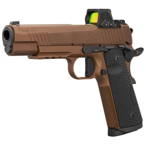 SIG Sauer 1911 X ROMEO-X .45 ACP 5in Coyote PVD with ROMEO-X optic and G10 grip panels