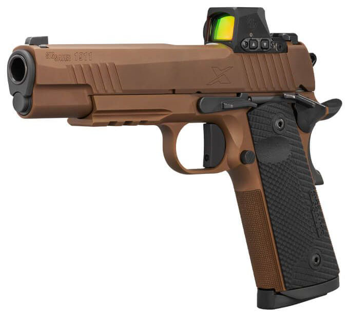 SIG Sauer 1911 X ROMEO-X .45 ACP 5in Coyote PVD with ROMEO-X optic and G10 grip panels