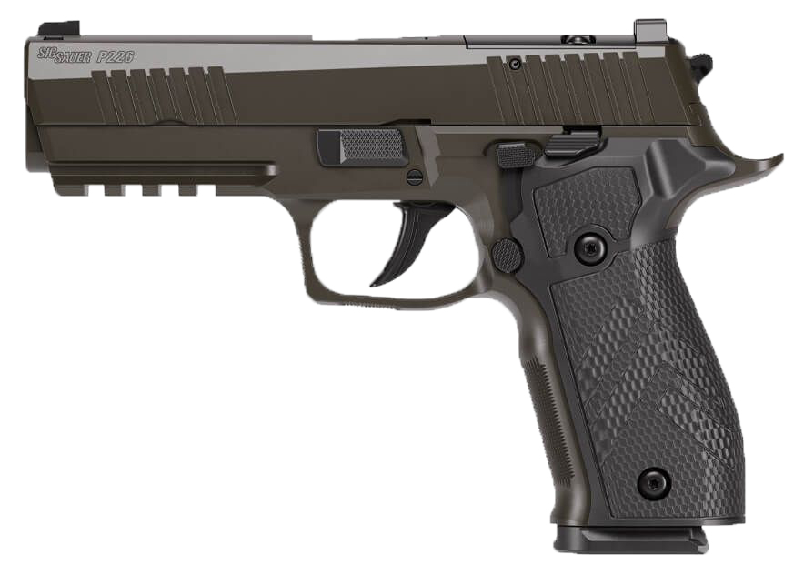 Sig Sauer P226X Legion 9mm pistol in Legion Gray with 4.4in barrel and G10 grips