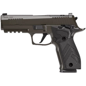 SIG Sauer P226X Legion SAO 9mm pistol, 4.4 inch barrel, Legion Gray Cerakote, G10 grips, with three 18-round magazines