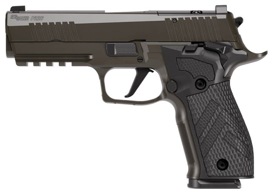 SIG Sauer P226X Legion 9mm 4.4in pistol Legion Gray with XRAY3 sights and Hogue G10 grips