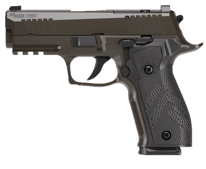 SIG SAUER P226X Carry Legion 9mm pistol Legion Gray Cerakote with G10 grips and three 10-round magazines