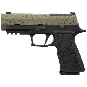 Sig Sauer P320-XTEN Endure Comp 10mm pistol Moss Green Cerakote XRAY3 sights three 15rd magazines