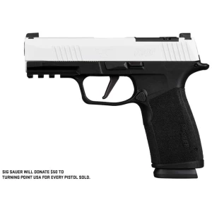 SIG Sauer P365 X-Macro Freedom 9mm 3.7in pistol white Cerakote slide black XMacro grip
