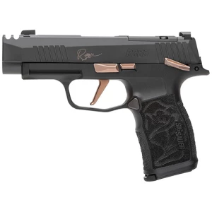 Sig Sauer P365XL ROSE Comp 9mm pistol, black slide, rose-gold controls, two 10-round magazines
