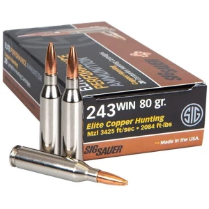Sig Sauer Elite Copper Hunting .243 Win 80 gr solid copper 20rd box