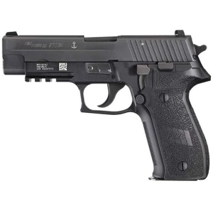 SIG Sauer P226 MK25 9mm 4.4in pistol black with anchor engraving and three 10-round magazines