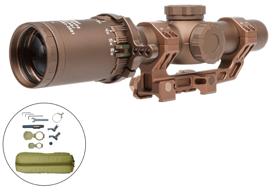 Sig Sauer Tango6T 1-6x24mm FL-6 illuminated scope kit in Flat Dark Earth
