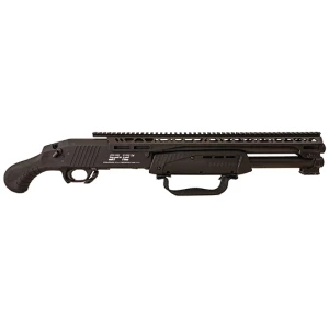 Standard Manufacturing SP-12 Compact 12ga shotgun in black with birds-head grip and full M-LOK rail