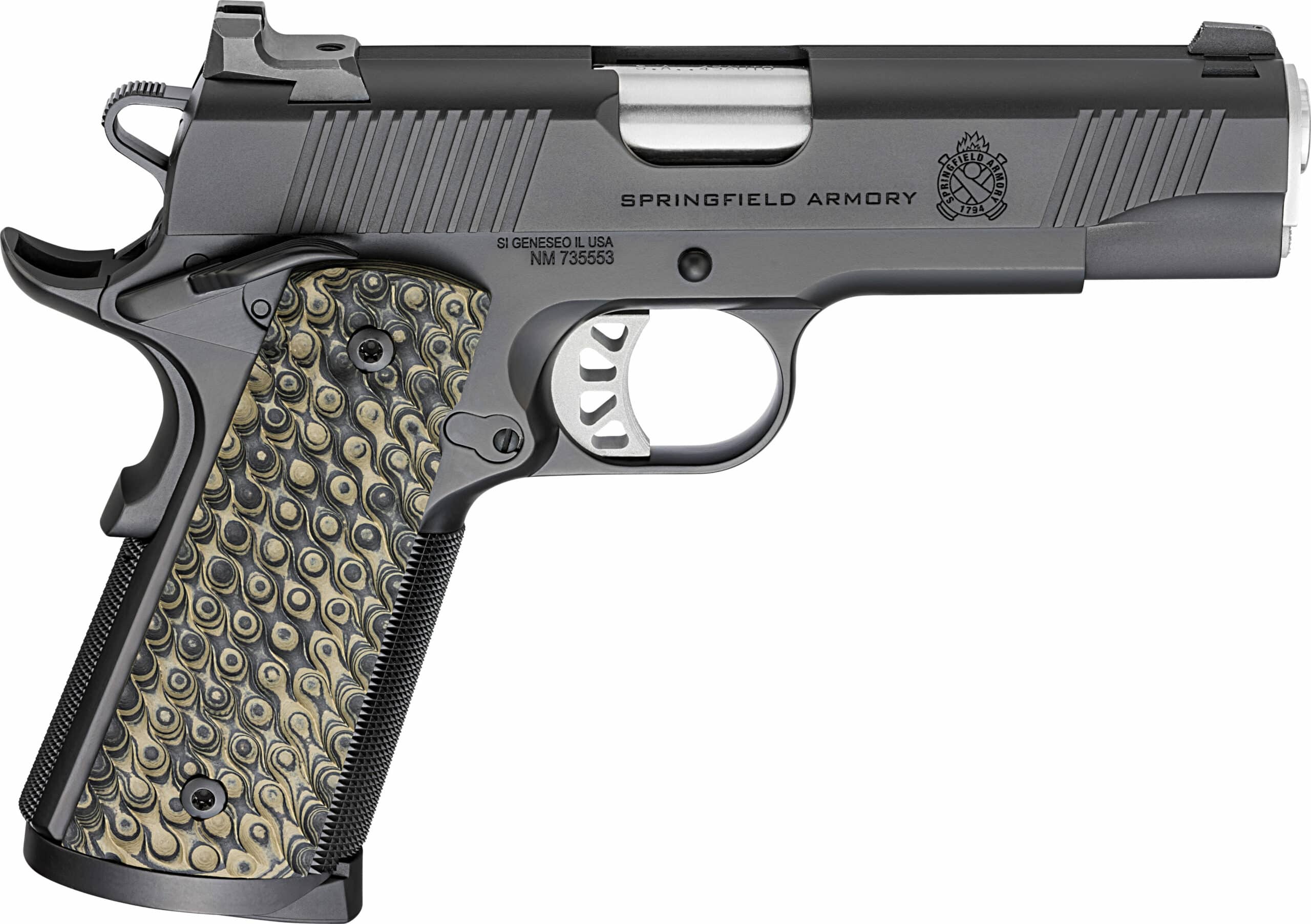 Springfield Armory 1911 TRP Classic .45 ACP 4.25-inch Black Cerakote with VZ Hydra G10 grips