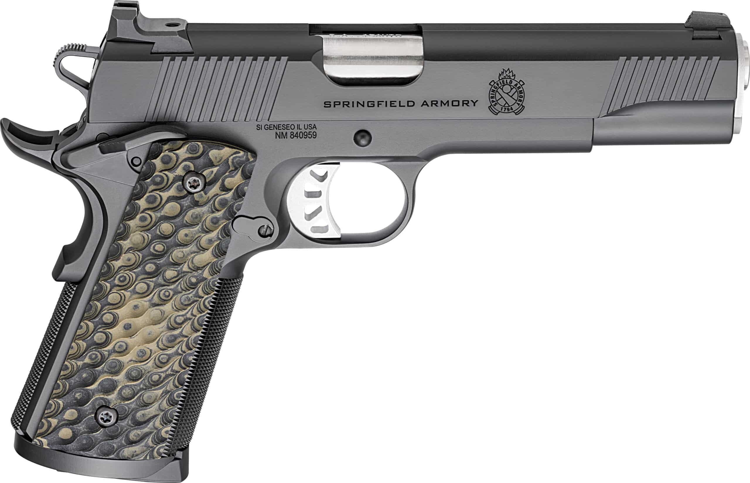 Springfield Armory 1911 TRP Classic .45 ACP 5 inch Black Cerakote side view