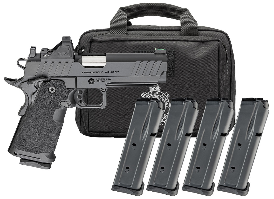 Springfield Armory 1911 DS Prodigy 9mm 4.25-inch Gear Pac with optic and four magazines