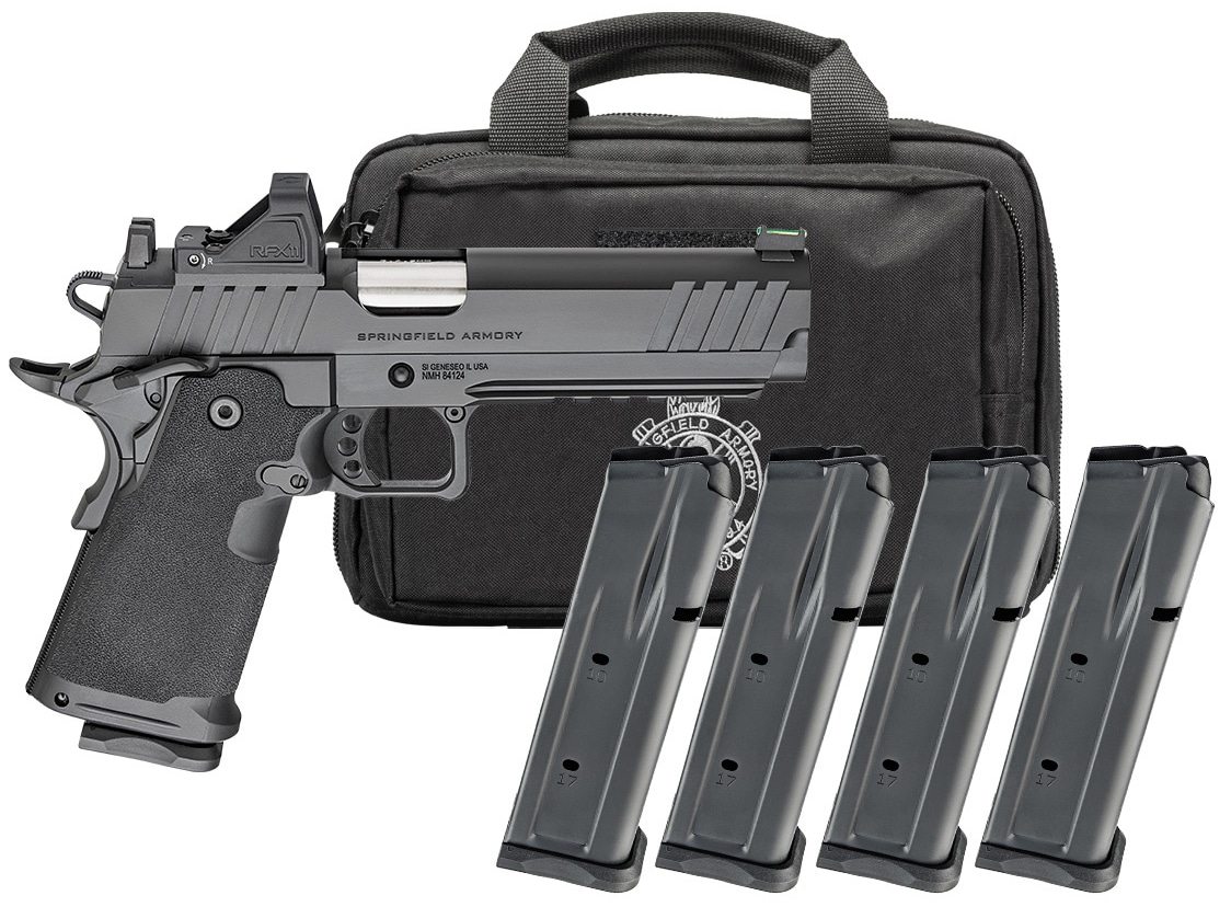 Springfield Armory 1911 DS Prodigy AOS 9mm 5-inch Gear Pac with Viridian RFX11 and magazines