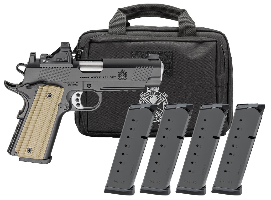 Springfield Armory 1911 Operator AOS 9mm 4.25in with Viridian RFX11 and G10 grips