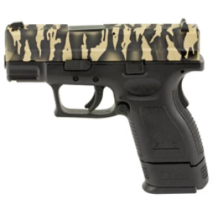 Springfield Armory XD9 DEF 9mm 3-inch pistol with Tiger Stripe Camo Cerakote
