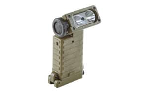 Streamlight Sidewinder X Aviation flashlight in Coyote Tan, right-angle multi-LED