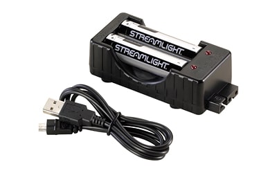 Streamlight SL-B26 charger kit with two 18650 batteries and USB cord