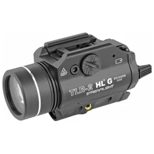 Streamlight TLR-2 HL G rail-mounted gun light with green laser, black anodized