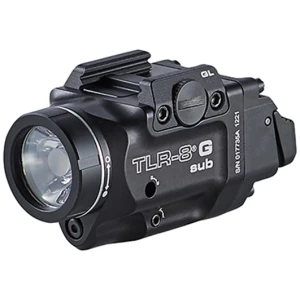 Streamlight TLR-8 G Sub gun light with green laser, black anodized, fits Springfield Hellcat