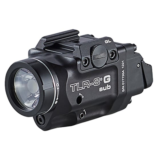 Streamlight TLR-8 G Sub gun light with green laser, black anodized, fits Springfield Hellcat