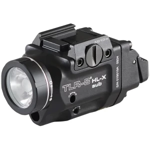 Streamlight TLR-8 HL-X Sub weapon light with red laser, 1000 lumens, black