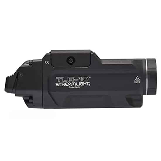 Streamlight TLR-10 Flex weapon light with integrated red laser, 1000 lumens, black