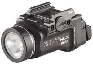 Streamlight TLR-7 HL-X Sub USB weapon light, black, fits Glock 43X/48, 1000 lumens