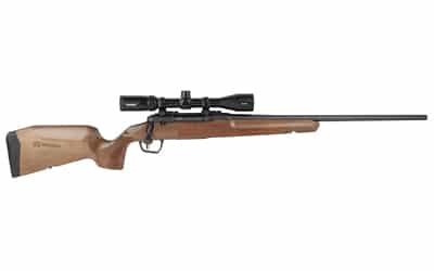 Savage Axis 2 XP Hardwood .223 Rem rifle with 22-inch barrel and mounted 3-9x40 scope