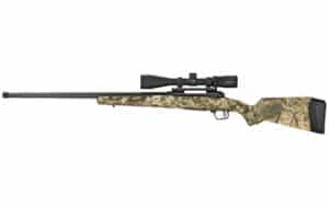 Savage 110 Apex Predator XP .243 Win 24in rifle in Mossy Oak Terra synthetic stock with mounted scope