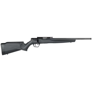 Savage B22 Magnum FV-SR rifle with 16.25 inch threaded barrel and black synthetic stock
