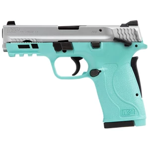 Smith & Wesson M&P380 Shield EZ 380 ACP Robin Egg Silver pistol