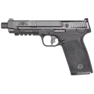 Smith & Wesson M&P 5.7 pistol, 5 inch threaded barrel, black polymer frame, optic-ready