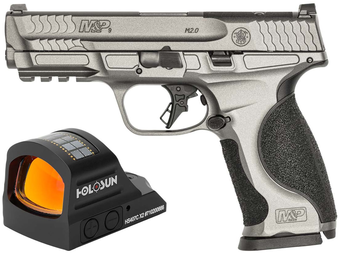 Smith & Wesson M&P9 M2.0 Metal 9mm 4.25 inch with Holosun HS407C red dot