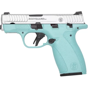 Smith & Wesson M&P Bodyguard 2.0 380 AUTO Robin Egg Blue Satin handgun side view