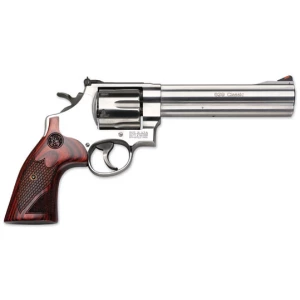 Smith & Wesson Model 629 Deluxe .44 Magnum stainless revolver with wood grips