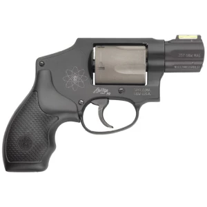 Smith & Wesson 340PD AirLite .357 Magnum revolver, matte black scandium frame with HI-VIZ green front sight