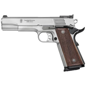 Smith & Wesson SW1911 Pro Series 9mm 5 barrel stainless steel wood grip