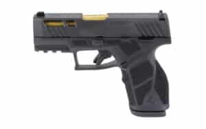 TAURUS GX2 9mm pistol, black slide, gold PVD barrel, 3.38-inch